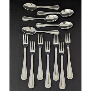 Winco Stainless‎ Pearl Beaded Flatware 18/0 Cocktail/Dessert Forks and Spoons